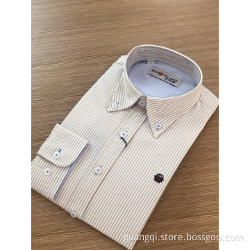 Female 100% cotton yarn dyed stripe shirt
